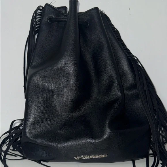 Victoria\'s Secret Black Minimalist Backpack Vegan leather backpack VICTORIA main image 4